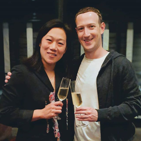 Zuckerberg and his wife Priscilla