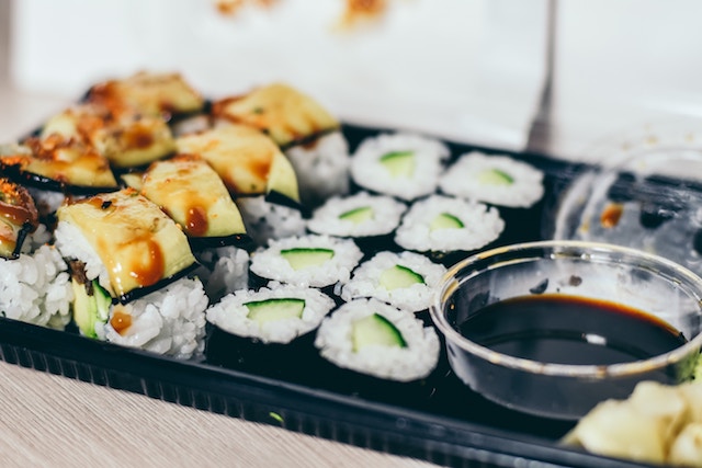 Container of Sushi reflects a cosmopolitan personality.