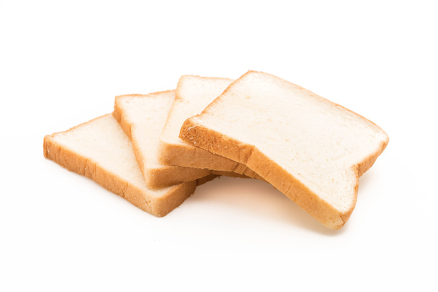 spongey white bread used for cleaning up glass. 