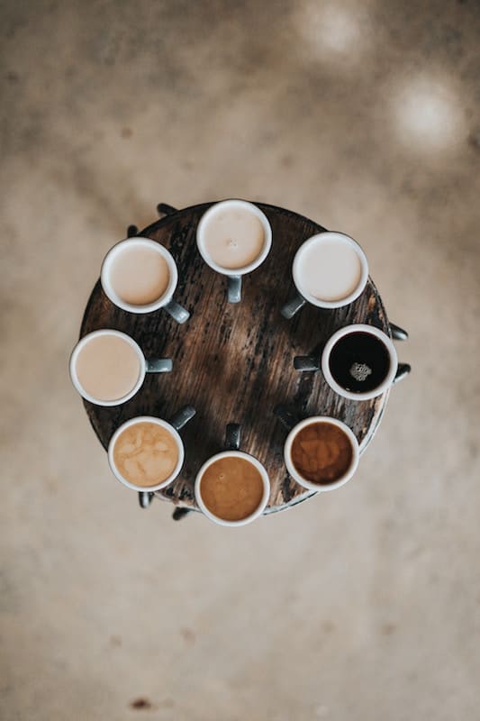 Tazas de café variadas